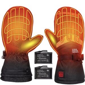 KEMIMOTO Upgraded Winter Heated Gloves with 2500 mAh Battery SIZED MEDIUM